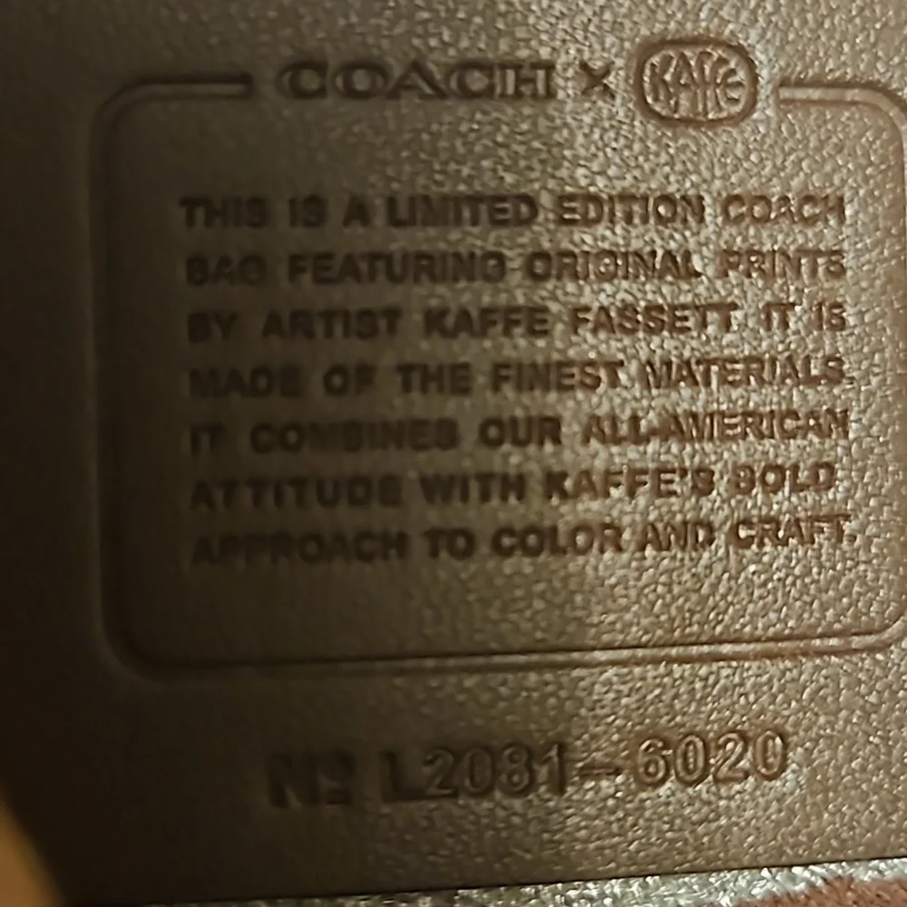 NWT COACH KAFFE FASSET BAG - Picture 8 of 17